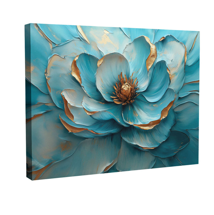 Blue Petal Abstract Wall Art
