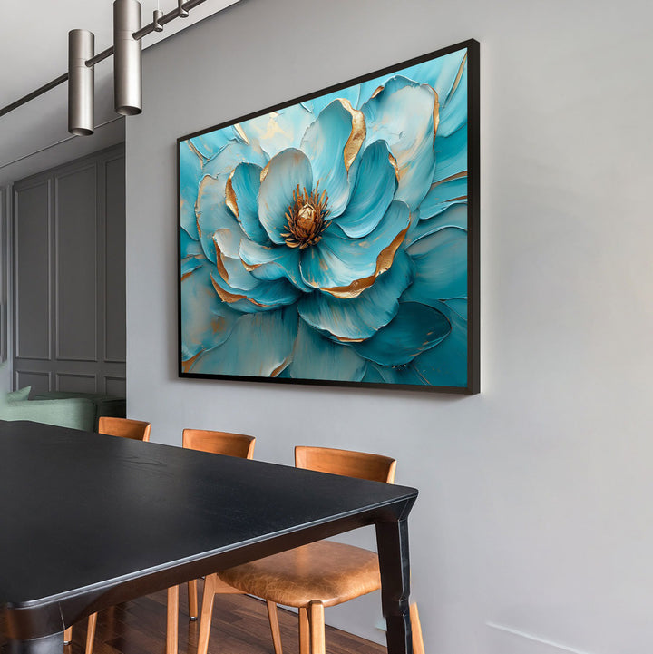 Blue Petal Abstract Wall Art