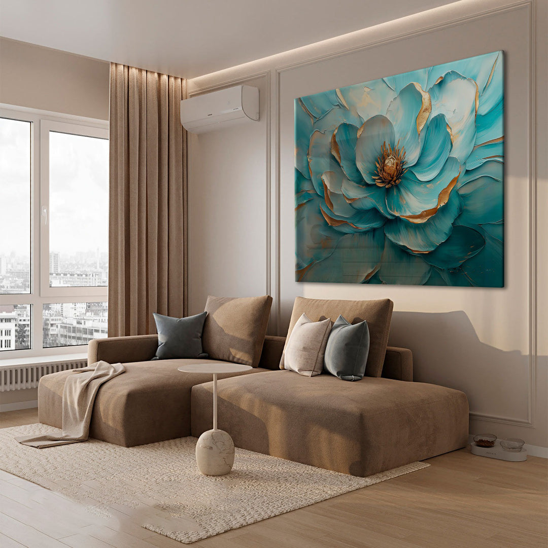 Blue Petal Abstract Wall Art