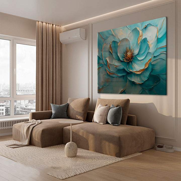 Blue Petal Abstract Wall Art