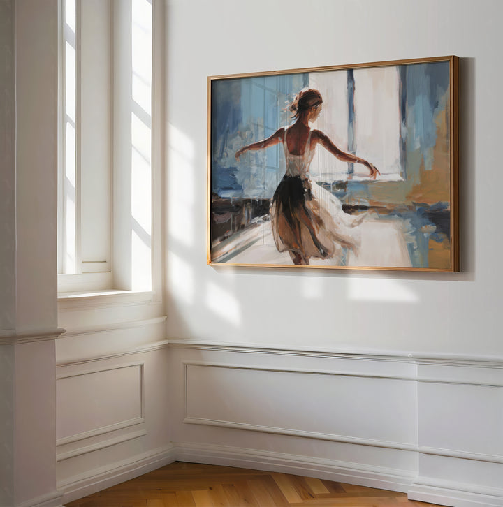 Dance In Light – Abstract Ballerina Canvas Art