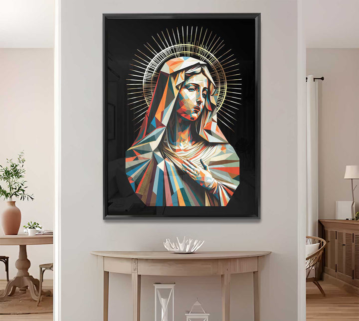 Virgin Mary Catholic Wall Art for Modern Homes  Mother Mary Home Decor