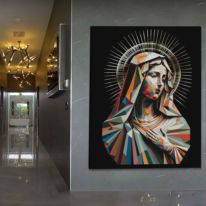 Virgin Mary Catholic Wall Art for Modern Homes  Mother Mary Home Decor