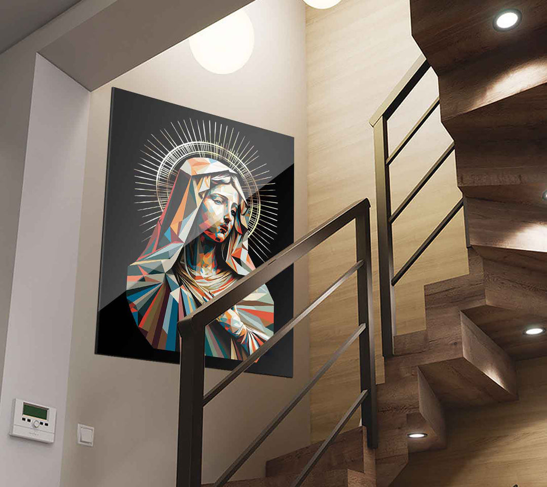 Virgin Mary Catholic Wall Art for Modern Homes  Mother Mary Home Decor