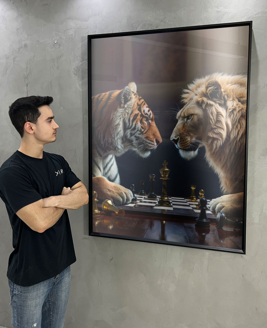 Lion vs Tiger Game of Beast Canvas Print