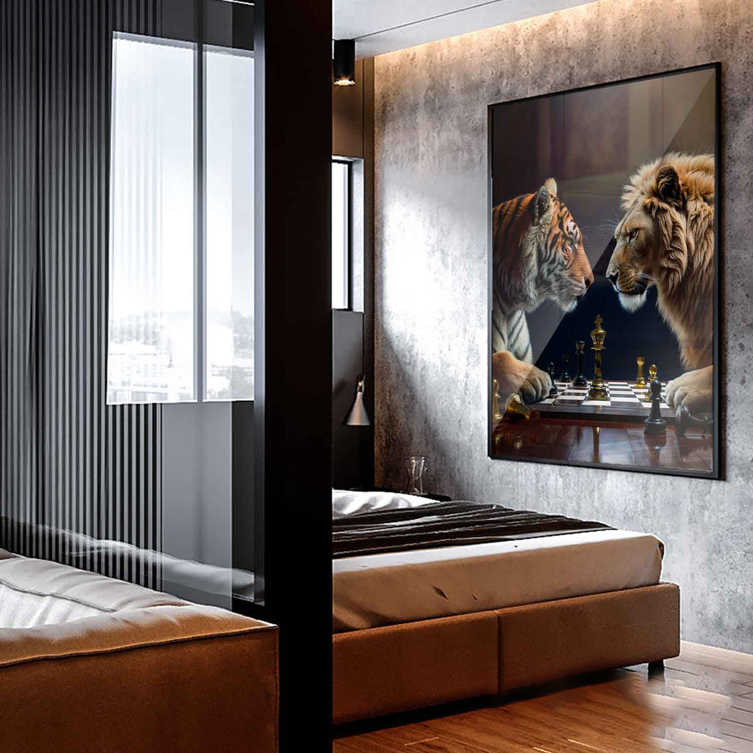 Lion vs Tiger Game of Beast Canvas Print