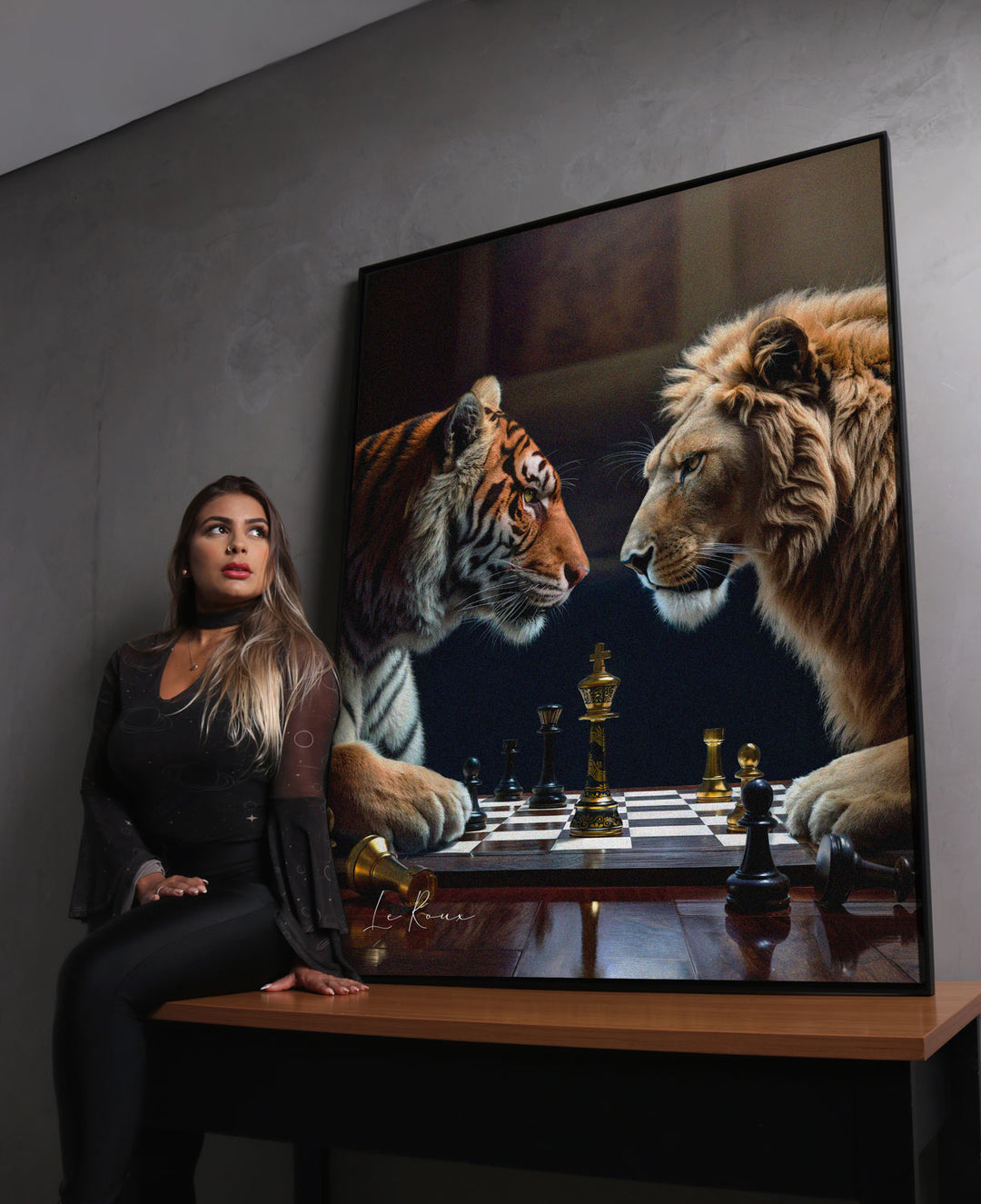 Lion vs Tiger Game of Beast Canvas Print