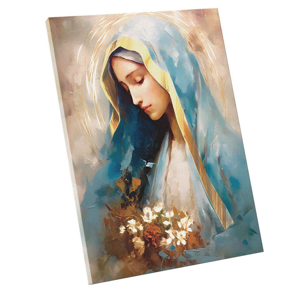 Mother Mary Our Lady of Grace  Virgin Mary Watercolor Painting, Spiritual Catholic Prints