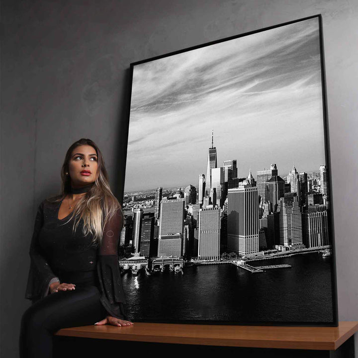 NYC City View Vintage Canvas Print