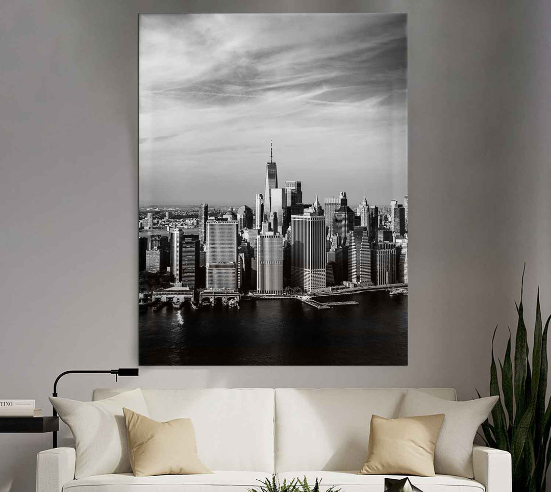 NYC City View Vintage Canvas Print
