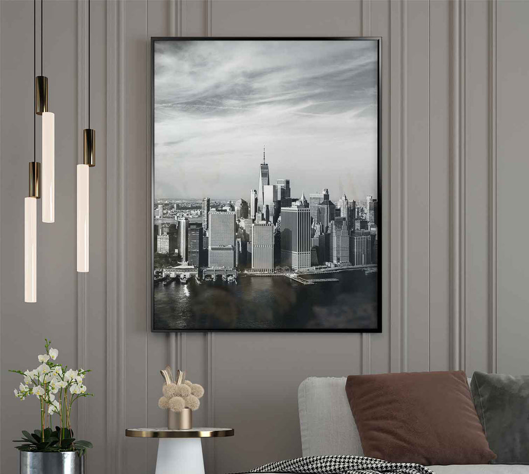 NYC City View Vintage Canvas Print