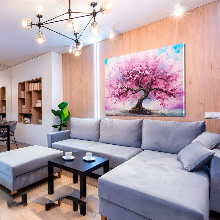 Cherry Blossom Tree of Life Canvas – Pink Tree Art