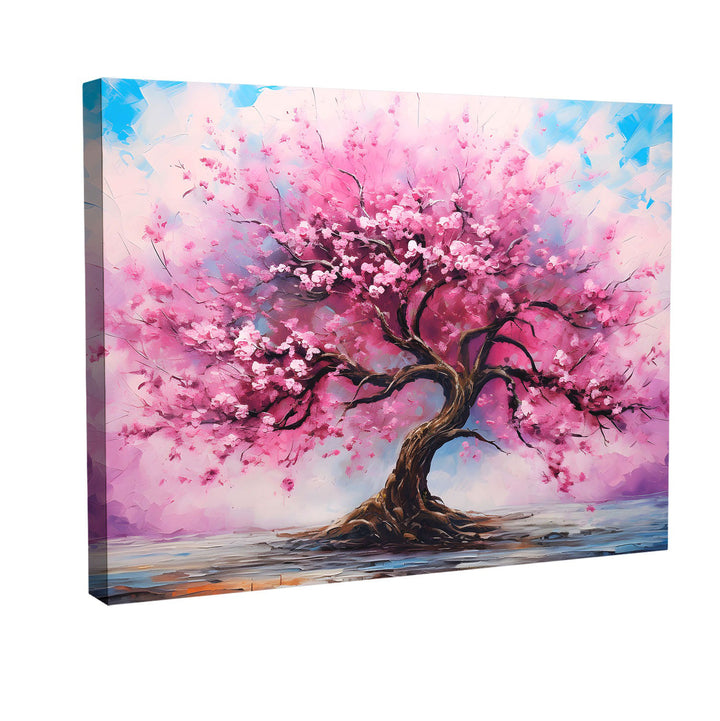 Cherry Blossom Tree of Life Canvas – Pink Tree Art