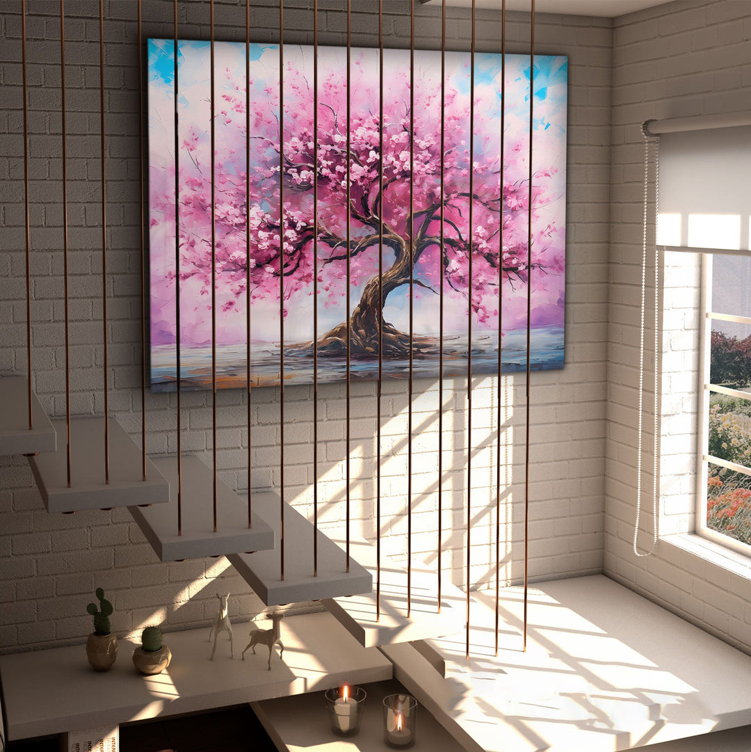 Cherry Blossom Tree of Life Canvas – Pink Tree Art