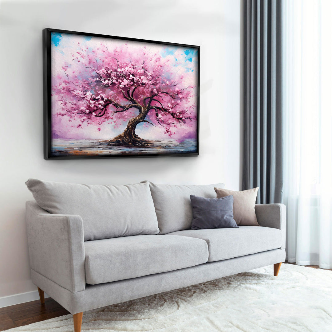 Cherry Blossom Tree of Life Canvas – Pink Tree Art