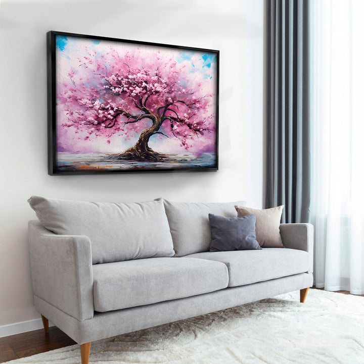Cherry Blossom Tree of Life Canvas – Pink Tree Art