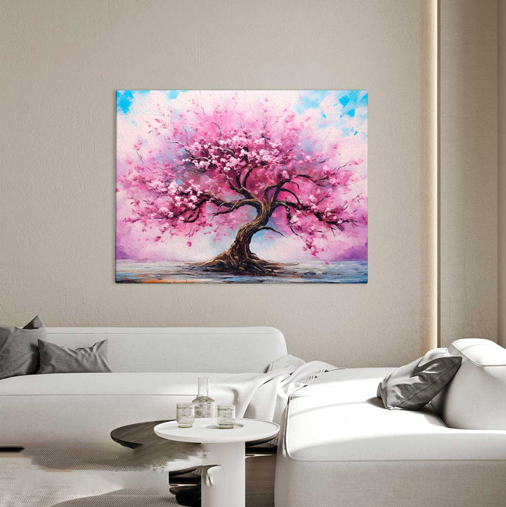 Cherry Blossom Tree of Life Canvas – Pink Tree Art