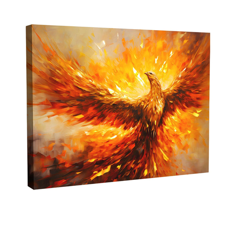 Phoenix Rebirth Canvas Art – Majestic Fire Bird Wall Decor