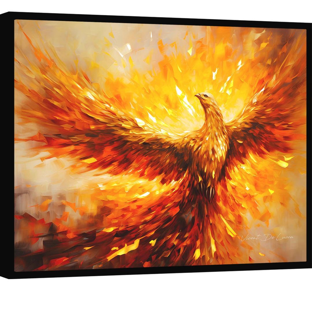 Phoenix Rebirth Canvas Art – Majestic Fire Bird Wall Decor