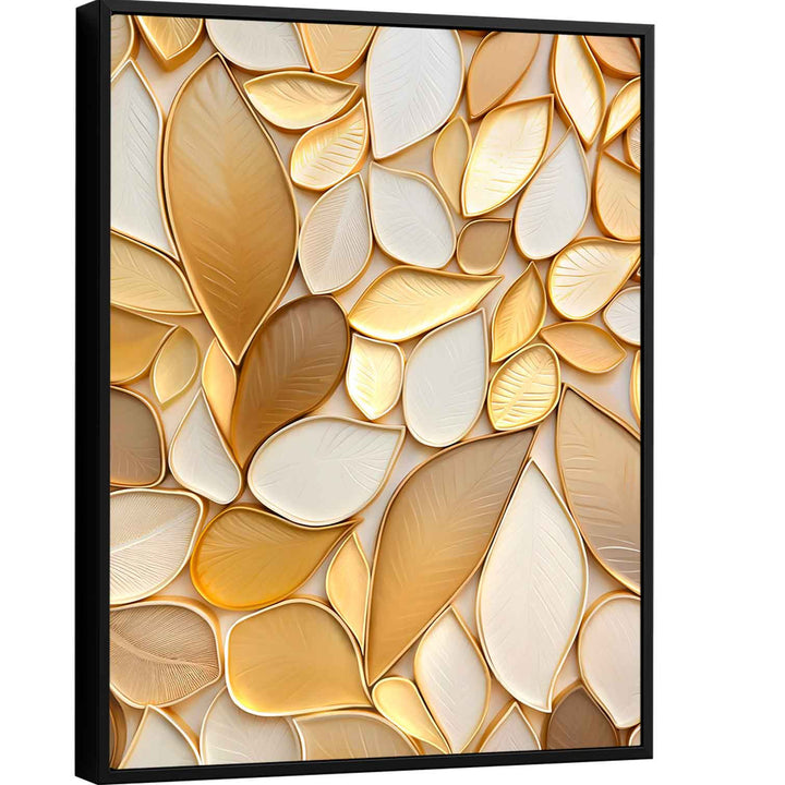 Boho Golden Leaves Canvas Wall Art