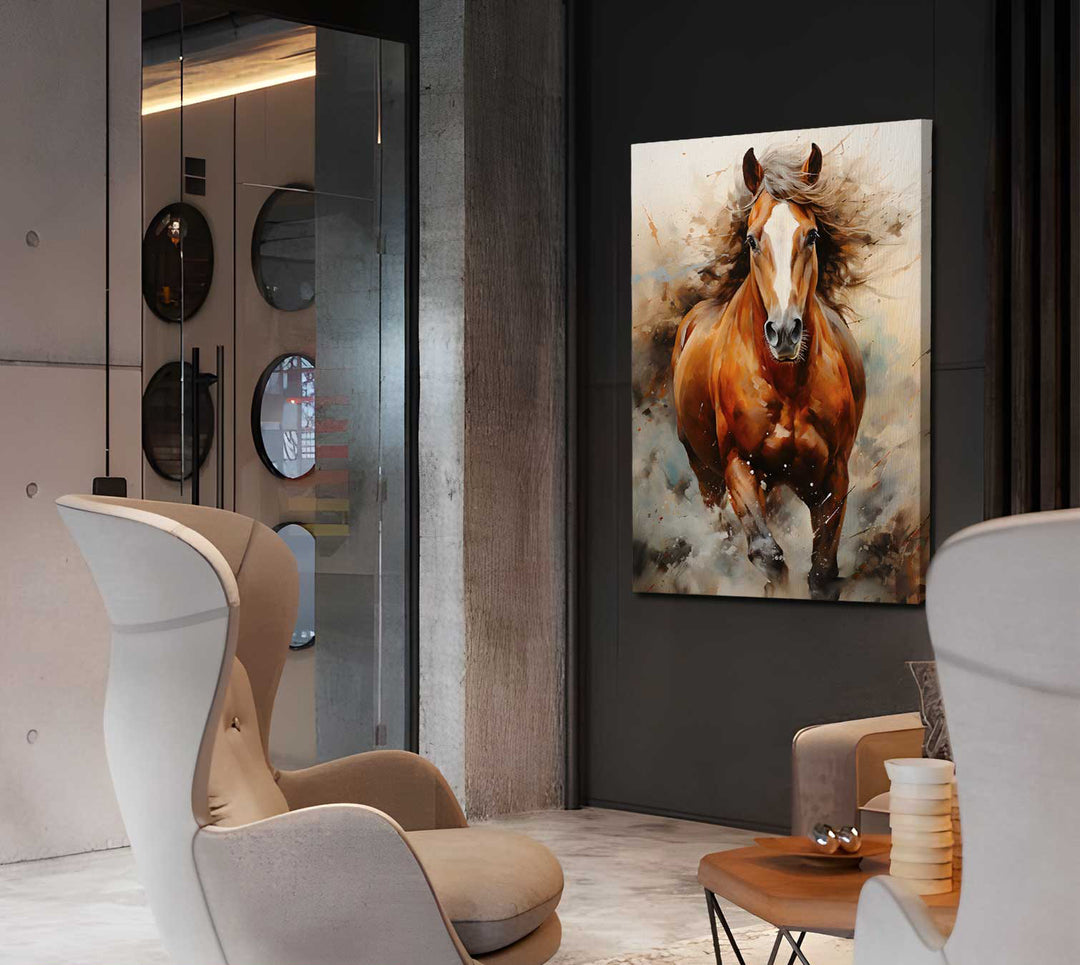 Running Horse Modern Canvas Print