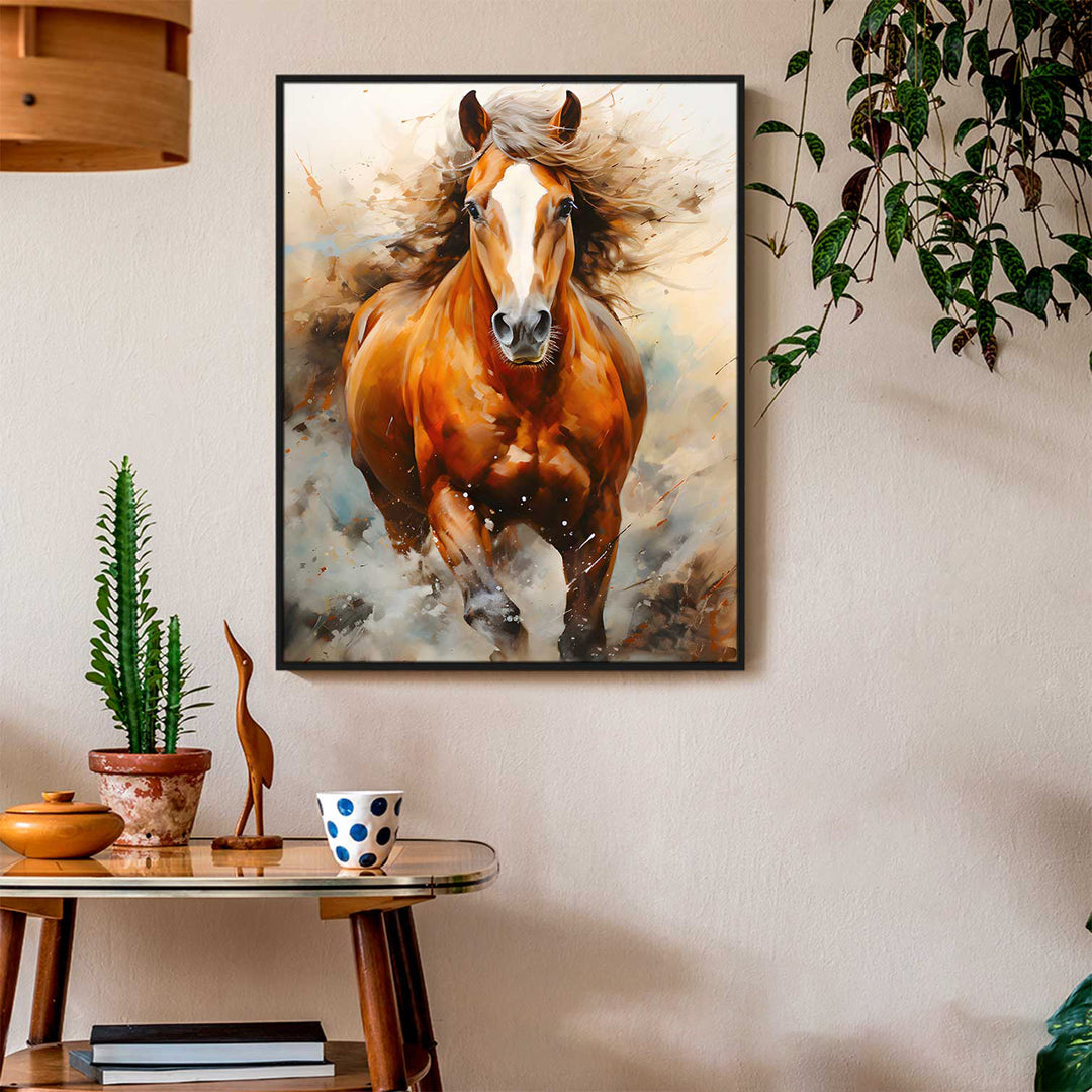 Running Horse Modern Canvas Print