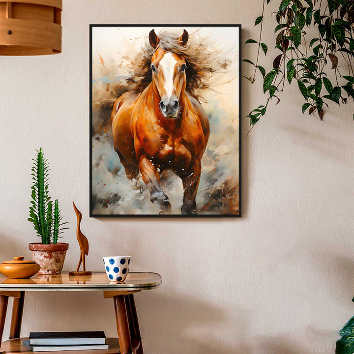 Running Horse Modern Canvas Print