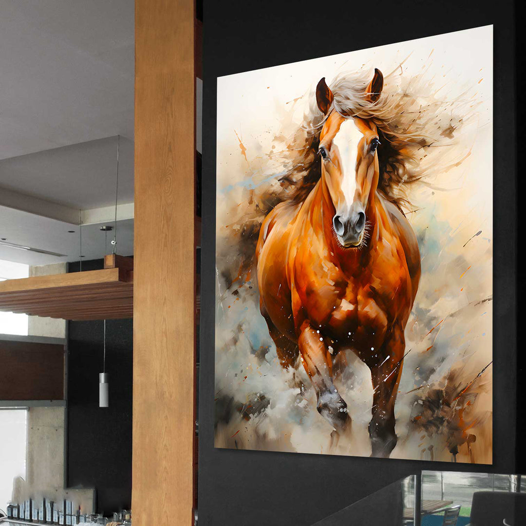 Running Horse Modern Canvas Print