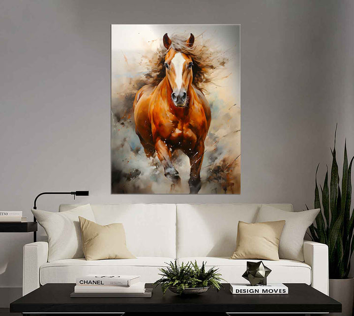 Running Horse Modern Canvas Print