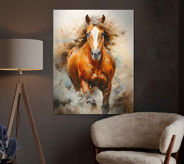 Running Horse Modern Canvas Print