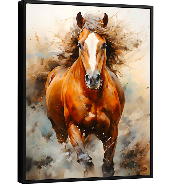 Running Horse Modern Canvas Print