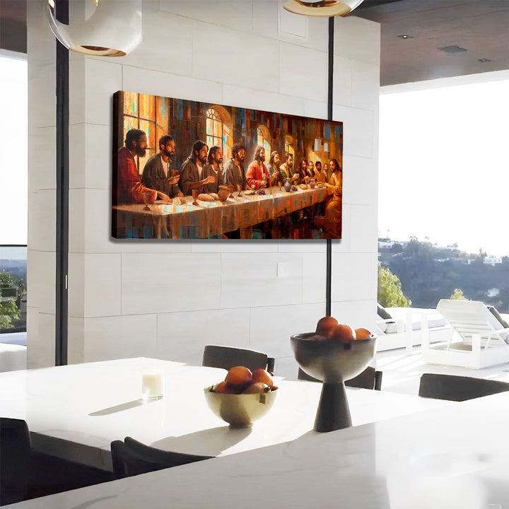 Holy Supper Grid Canvas – Modern Last Supper Wall Art