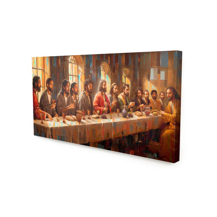 Holy Supper Grid Canvas – Modern Last Supper Wall Art
