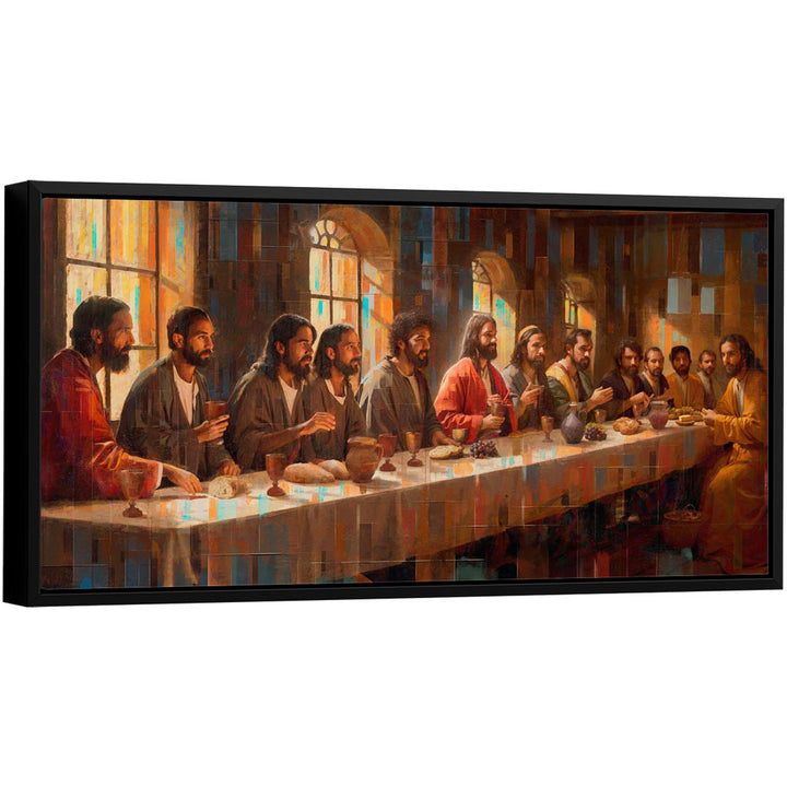 Holy Supper Grid Canvas – Modern Last Supper Wall Art