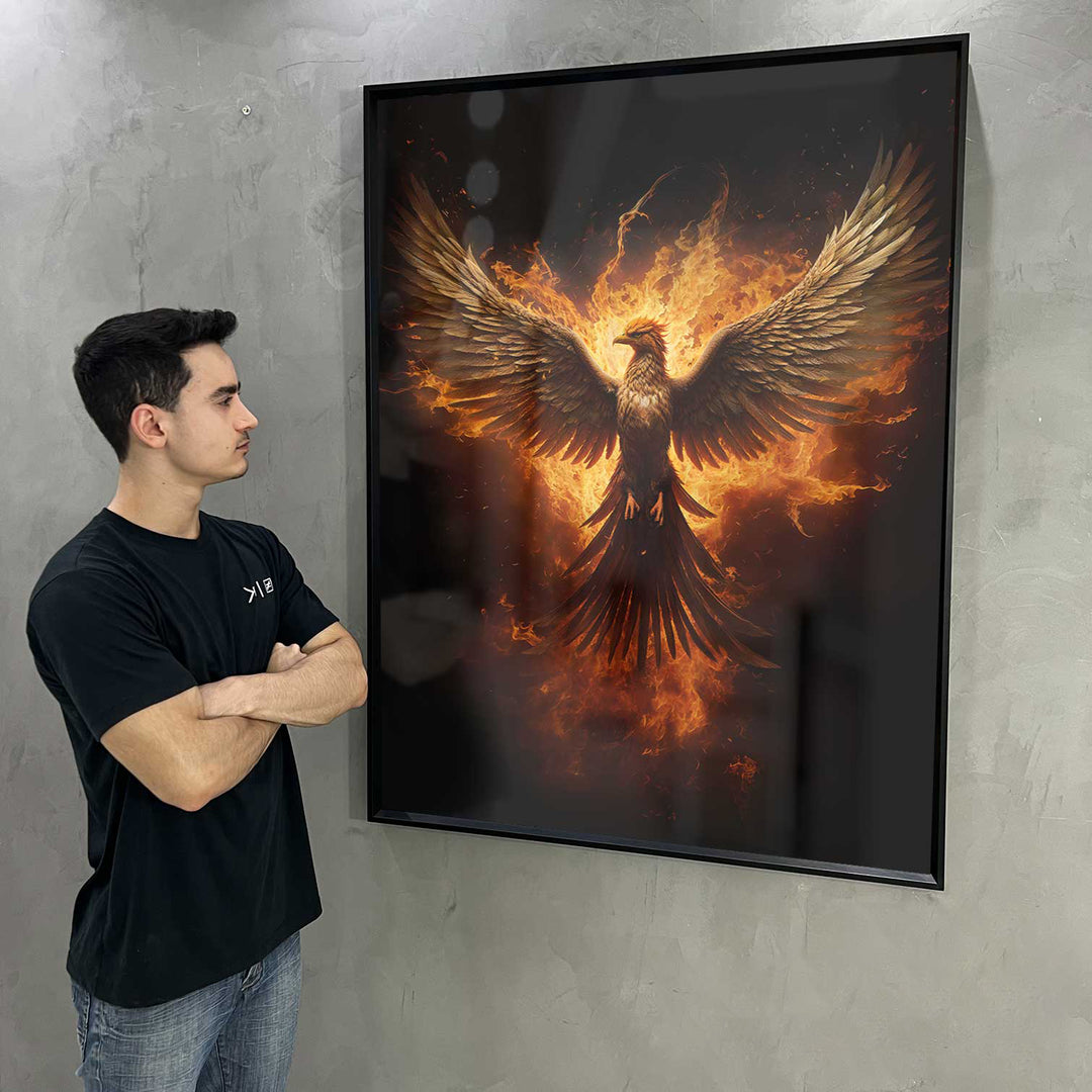 Rising Pheonix Abstract Canvas Print