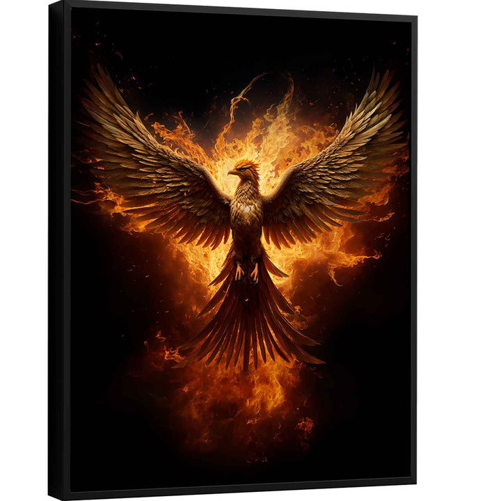 Rising Pheonix Abstract Canvas Print