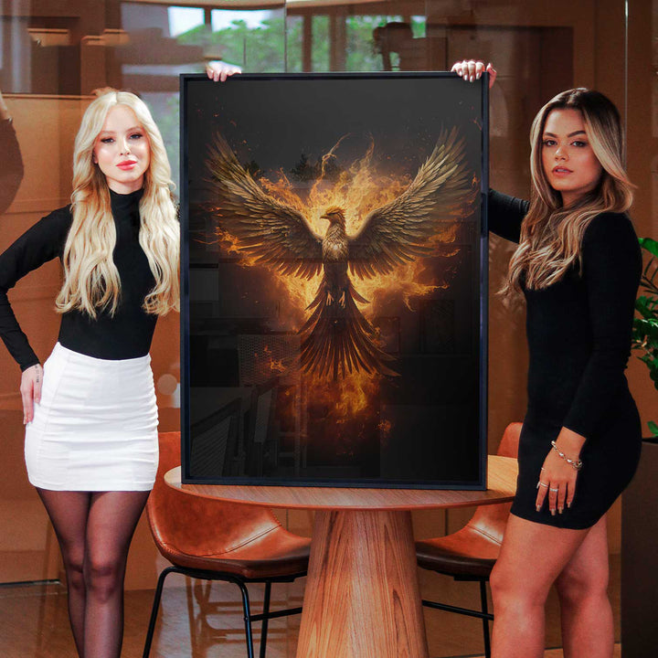 Rising Pheonix Abstract Canvas Print