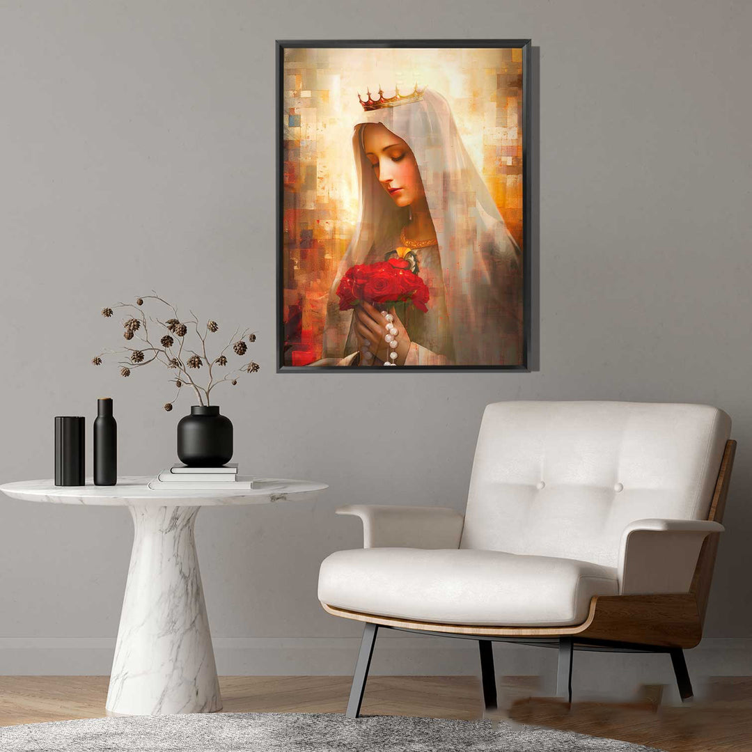 Our Lady of Fatima Grid Art Canvas