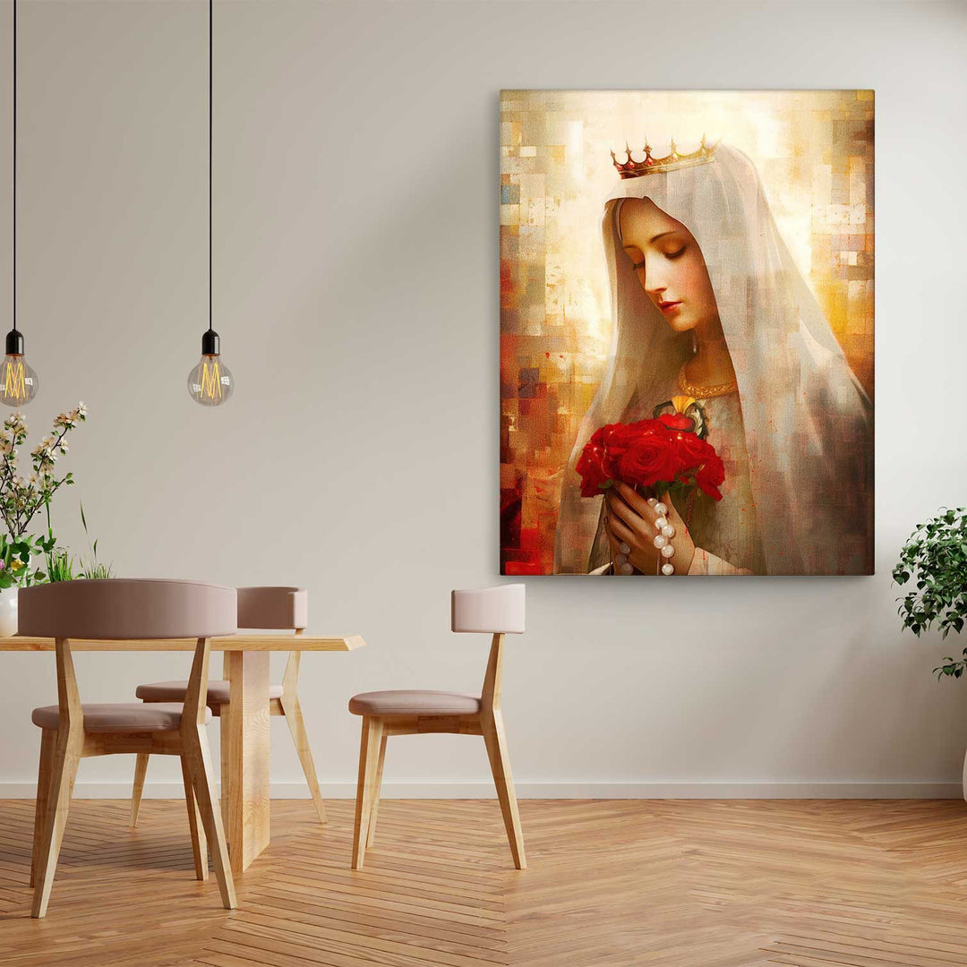 Our Lady of Fatima Grid Art Canvas