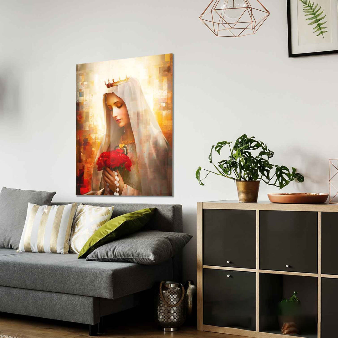 Our Lady of Fatima Grid Art Canvas