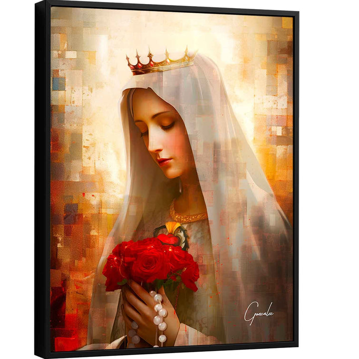 Our Lady of Fatima Grid Art Canvas