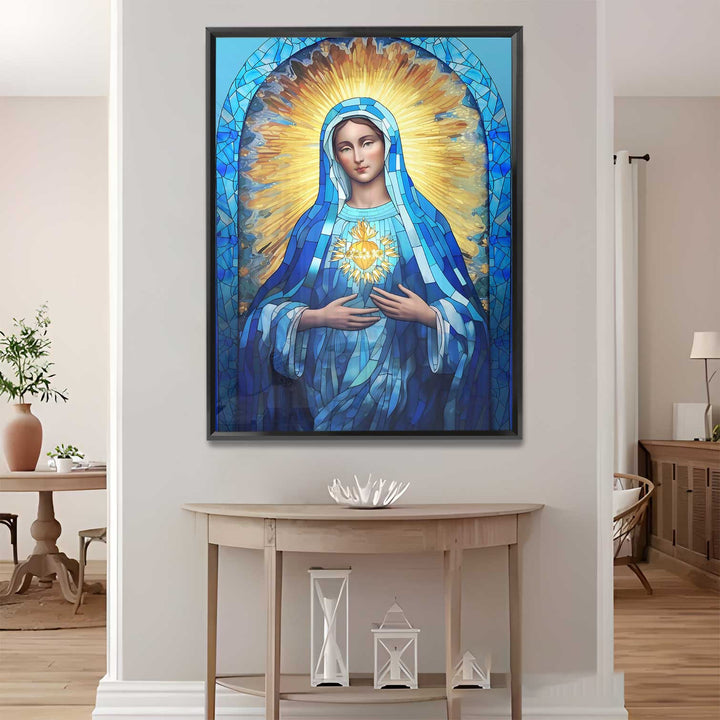 Virgin Mary Vitrart Canvas Print