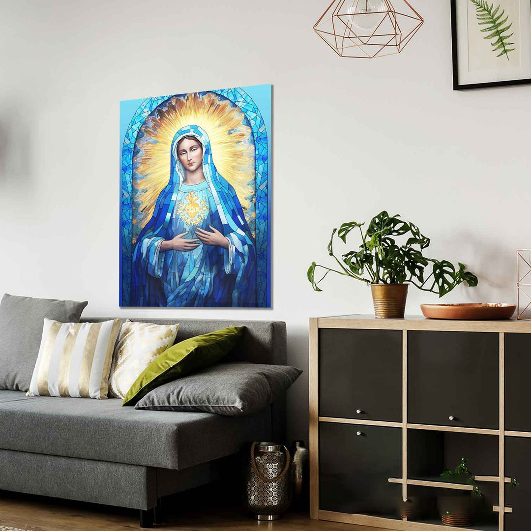 Virgin Mary Vitrart Canvas Print