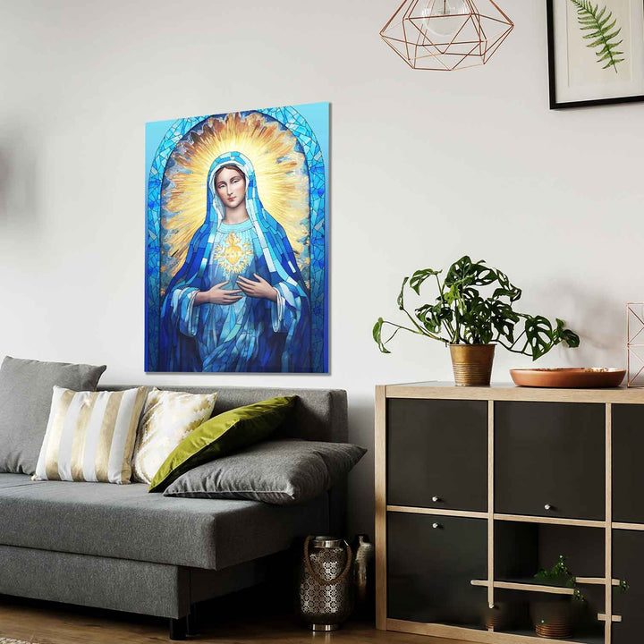 Virgin Mary Vitrart Canvas Print