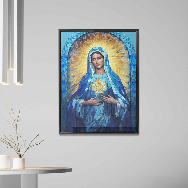 Virgin Mary Vitrart Canvas Print