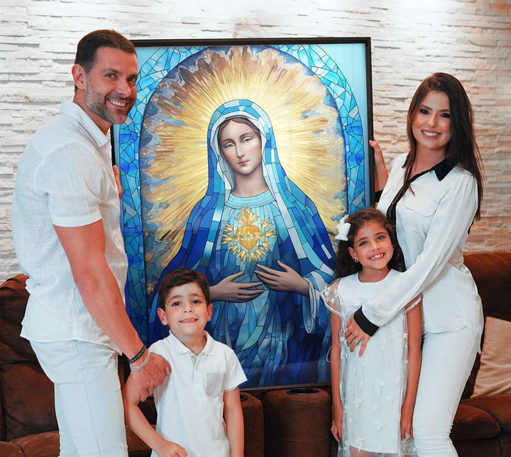 Virgin Mary Vitrart Canvas Print