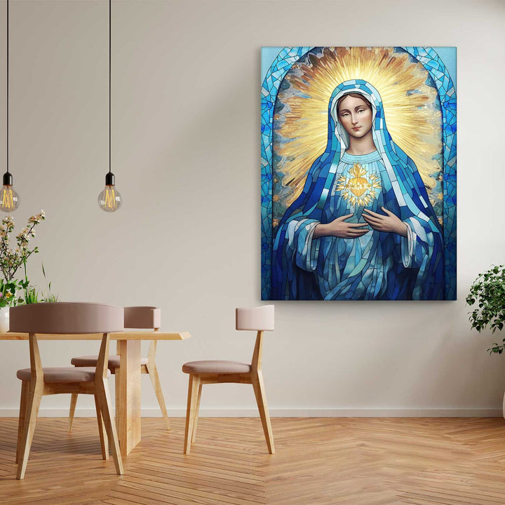Virgin Mary Vitrart Canvas Print