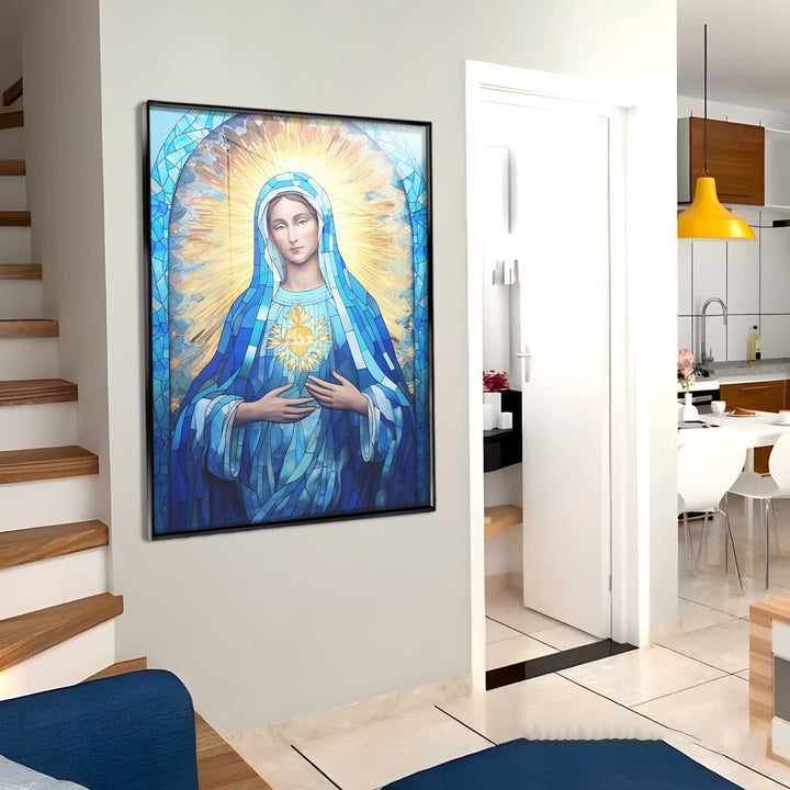 Virgin Mary Vitrart Canvas Print
