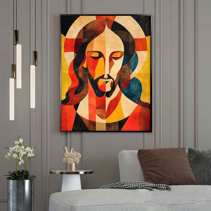 Abstract Jesus Painting