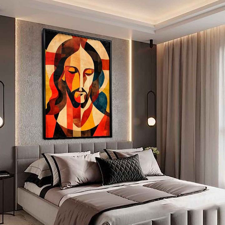 Abstract Jesus Painting